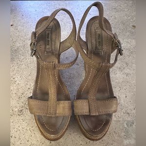 Miu Miu wedge shoes size 42
